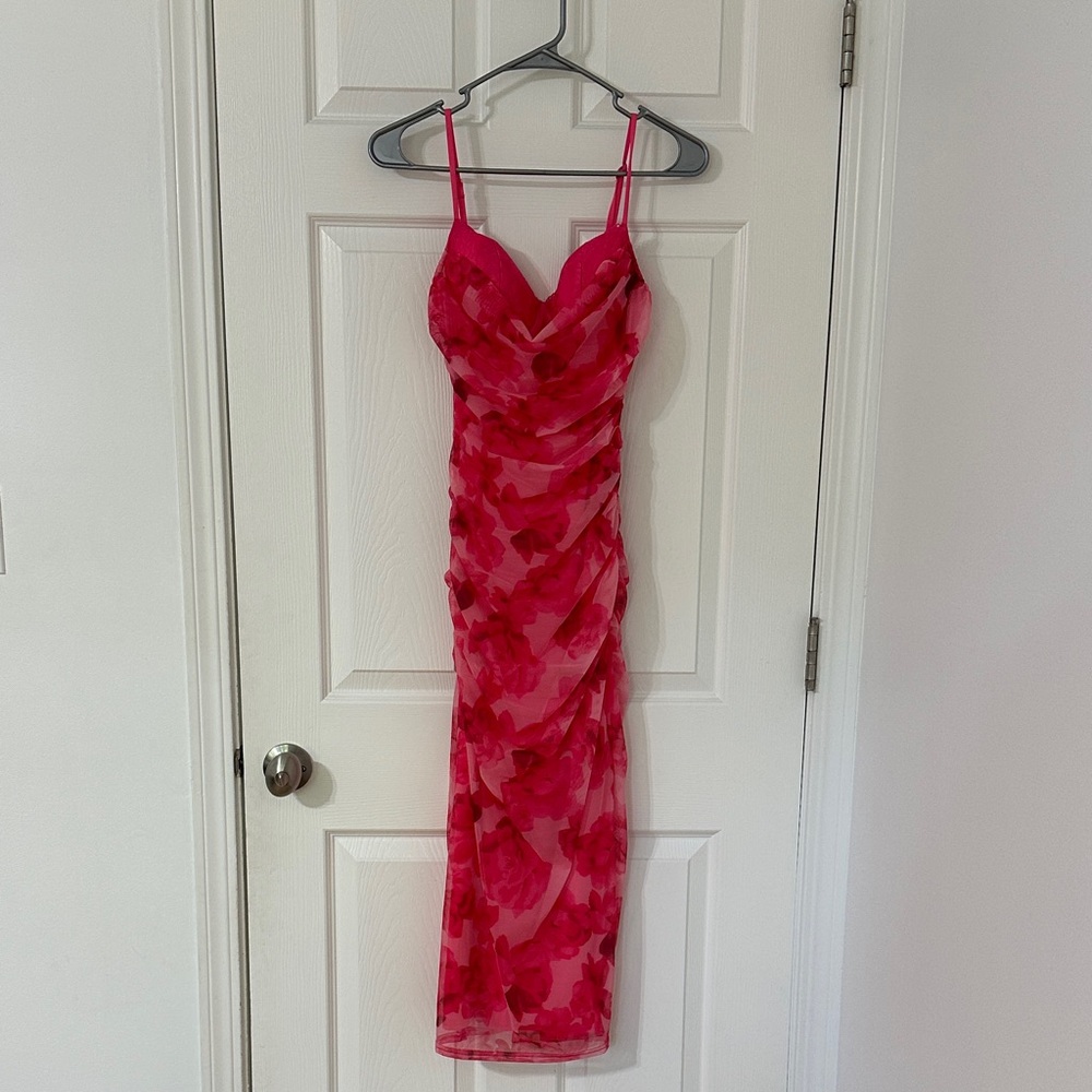 Windsor Vibrant Pink Floral Maxi Dress